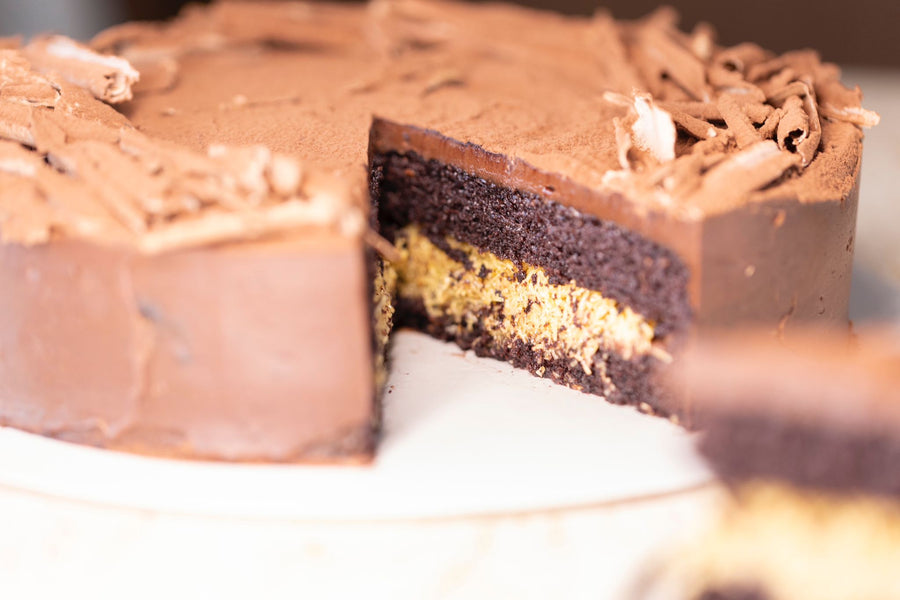 Chocolate Cake with Crunchy Pistachio