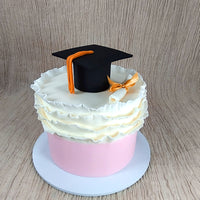 Pink Graduation Ruffle Cake