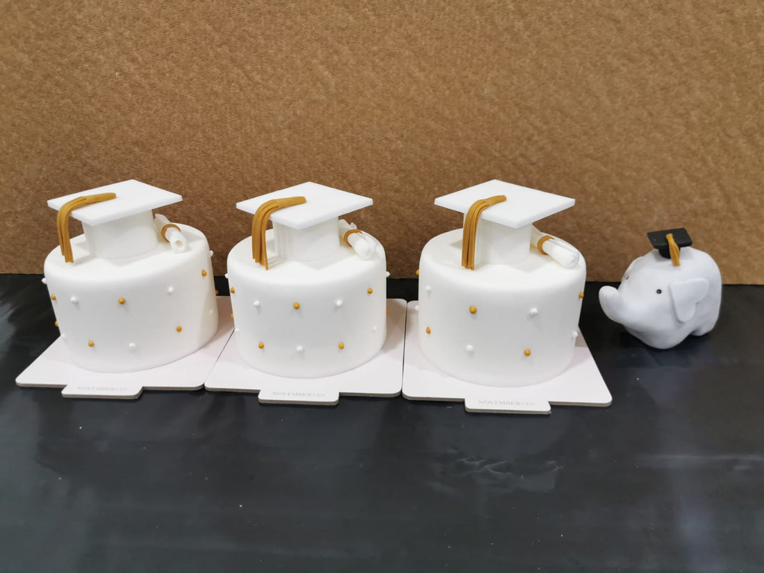 Set of 3 Graduation Cake + Elephant (Styro)