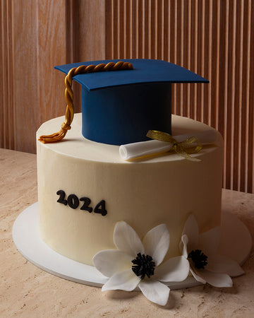 Graduation Cake 2024 w/ Blue Cap