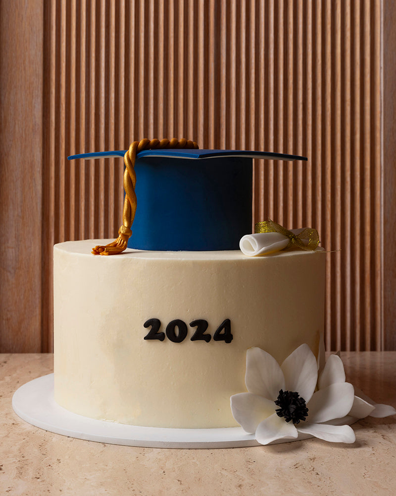 Graduation Cake 2024 w/ Blue Cap