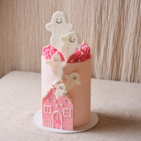 Pink House with Ghost Cake