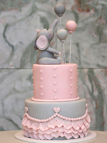 Oh Baby Elephant & Balloons (2 Tier)